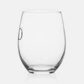 Monogram Black Dad Typografie Wijnglas Zonder Voet (Links)