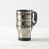 Monogram Black Damask Reisbeker (Voorkant rechts)
