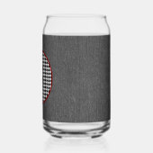 Monogram | Black Denim, Circle Houndstooth Lijst Blikvorm Glas (Links)