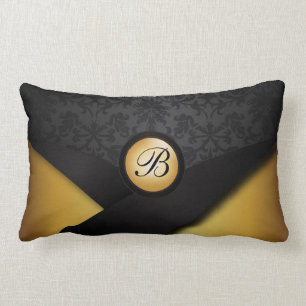 Monogram Black en Gold Elegance Kussen
