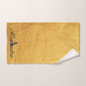Monogram Black en Gold Luxury design Bad Handdoek (Handdoek)