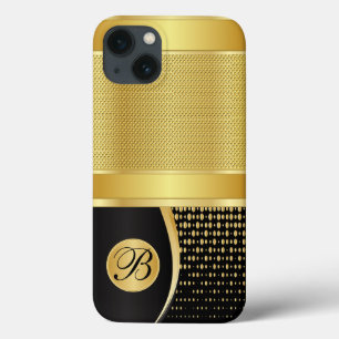Monogram Black en Gold Metallic Mesh Case-Mate iPhone Case