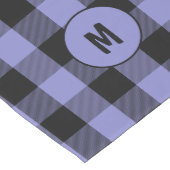 Monogram Black en Periwinkle Buffalo Pset Pouf Medium Tafelloper (Hoek)