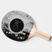 Monogram Black en Silver Gypsy Scarf Tafeltennisbatje (Zijkant)