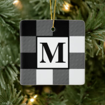 Monogram Black en White Buffalo Plays Kerstmis