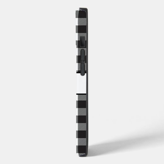 Monogram Black en White Buffalo Pset Trendy Case-Mate iPhone Case (Achterkant / Links)