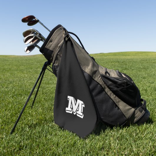 Monogram Black en White Golf Towel Golfhanddoek (Groen)