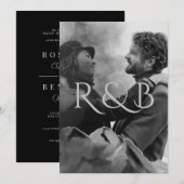 Monogram Black en White Mountains Kaart (Voorkant / Achterkant)