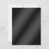 Monogram Black FAUX Satijnen PlOOien met Aqua RSVP (Achterkant)