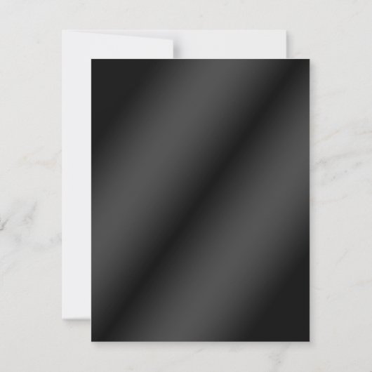 Monogram Black FAUX Satijnen PlOOien met Aqua RSVP (Achterkant)