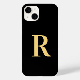 Monogram Black Gold iPhone 16 Hoesje