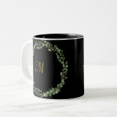 MONOGRAM BLACK GOLD EUCALYPTUS 2 COFFEE MOK (Voorkant links)