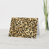 Monogram Black Gold Leopard Print Cheetah Greep Kaart (Achterkant)