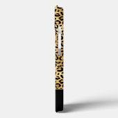 Monogram Black Gold Leopard Spots Pattern Case-Mate iPhone Case (Achterkant / Links)