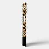 Monogram Black Gold Leopard Spots Pattern Case-Mate iPhone Case (Achterkant / Rechts)