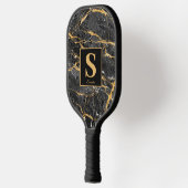 Monogram Black Gold Marmer Pickleball Paddle (Links)