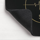 Monogram Black Gold Medical Stethoscoop Hartslag Muismat (Hoek)