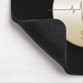Monogram Black Gold Medical Stethoscoop Hartslag Muismat (Hoek)