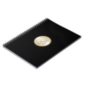 Monogram Black Gold Medical Stethoscoop Hartslag Notitieboek (Linkerzijde)