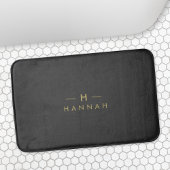 Monogram Black Gold | Modern Minimalist Elegant Badmat