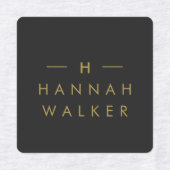 Monogram Black Gold | Moderne, minimale kleding Labels (Design 2)