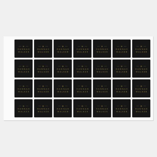 Monogram Black Gold | Moderne, minimale kleding Labels (Vel)