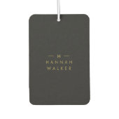 Monogram Black Gold | Moderne minimalistische lega Luchtverfrisser (Voorkant)