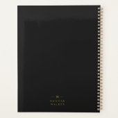 Monogram Black Gold | Moderne minimalistische lega Planner (Achterkant)