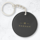 Monogram Black Gold | Moderne minimalistische lega Sleutelhanger