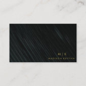 Monogram Black Gold | Moderne minimalistische lega Visitekaartje (Voorkant)