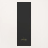 Monogram Black Gold | Moderne minimalistische lega Yogamat (Voorkant)