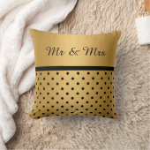 Monogram Black Gold Spot Cushion Pillow Kussen (Deken)