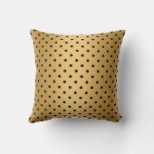 Monogram Black Gold Spot Cushion Pillow Kussen (Achterkant)