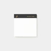 Monogram Black Gold White Modern Simple Sjabloon Post-it® Notes (Voorkant)
