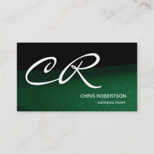 Monogram Black Green Consultant Visitekaartje