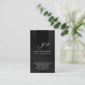 Monogram Black Grey Consultant Visitekaartje (Staand voorkant)