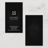 Monogram Black Grey Consultant Visitekaartje (Voorkant / Achterkant)