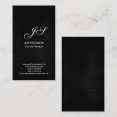 Monogram Black Grey Consultant Visitekaartje (Voorkant / Achterkant)