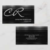 Monogram Black Grey Consultant Visitekaartje (Voorkant / Achterkant)