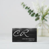 Monogram Black Grey Consultant Visitekaartje (Staand voorkant)