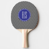 Monogram Black Herringbone Ping Pong Paddle Tafeltennisbatje (Voorkant)
