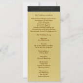 Monogram Black Leather Wedding Program Uitnodiging (Achterkant)