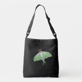Monogram Black Luna Moth Pattern Canvas tas (Achterkant)