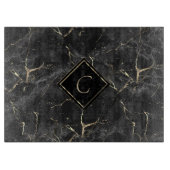 Monogram Black Marmer Cutting Board Snijplank (Voorkant)