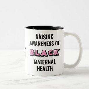 Monogram Black Maternal Health Awareness Tweekleurige Koffiemok