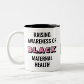 Monogram Black Maternal Health Awareness Tweekleurige Koffiemok (Links)