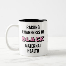 Monogram Black Maternal Health Awareness Tweekleurige Koffiemok
