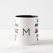 Monogram Black Maternal Health Awareness Tweekleurige Koffiemok (Center)