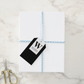 Monogram black Newly Wed gift for Wedding Cadeaulabel (Met Touw)