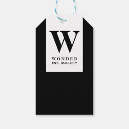 Monogram black Newly Wed gift for Wedding  Cadeaulabel